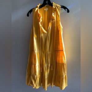 Max Studio Yellow Tiered Dress